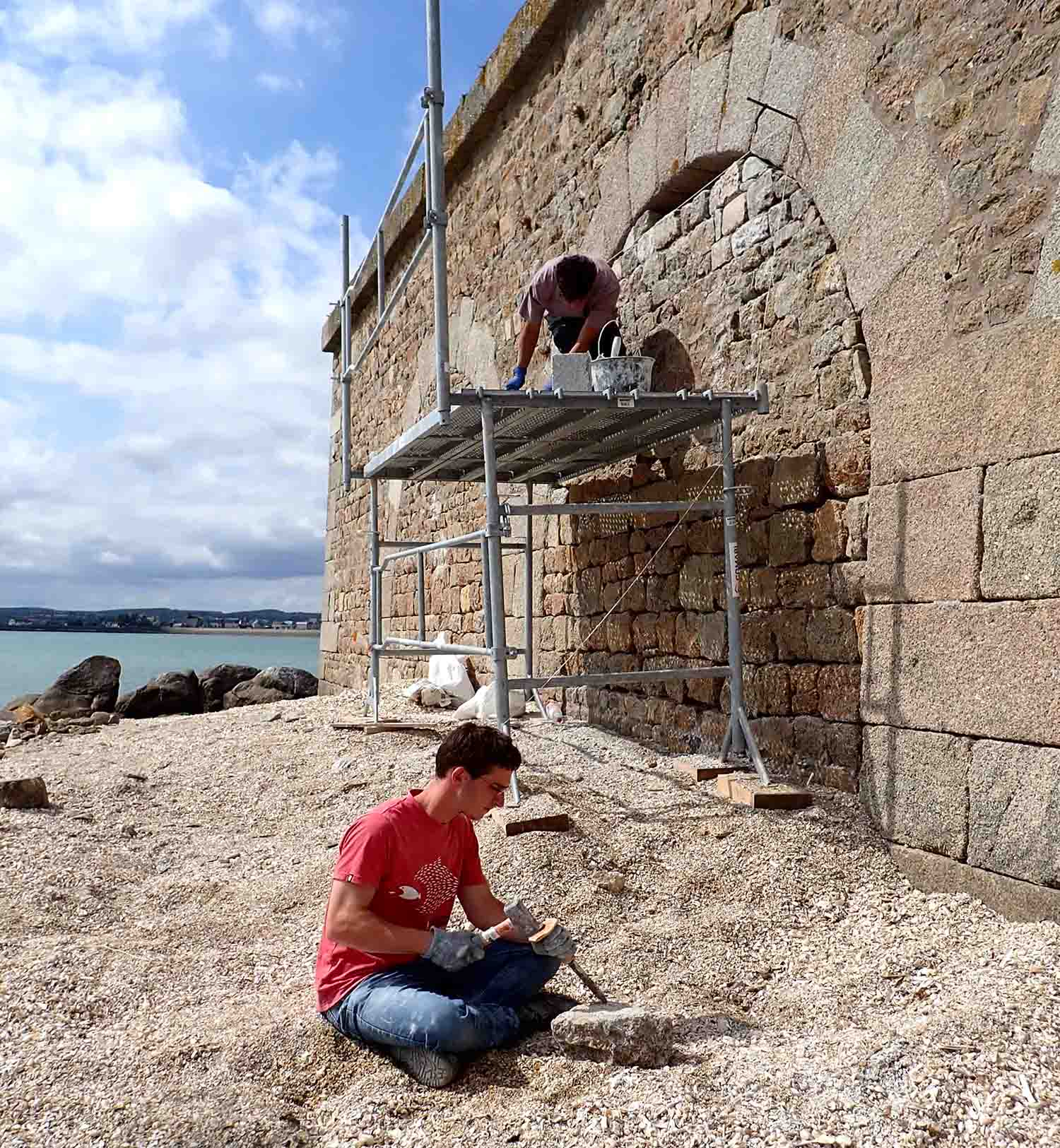 restauration du fort de l'îlet de Tatihou